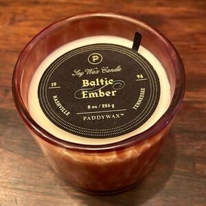 NEW Paddywax Baltic Ember Luxe Candle Handblown Glass 8 oz
